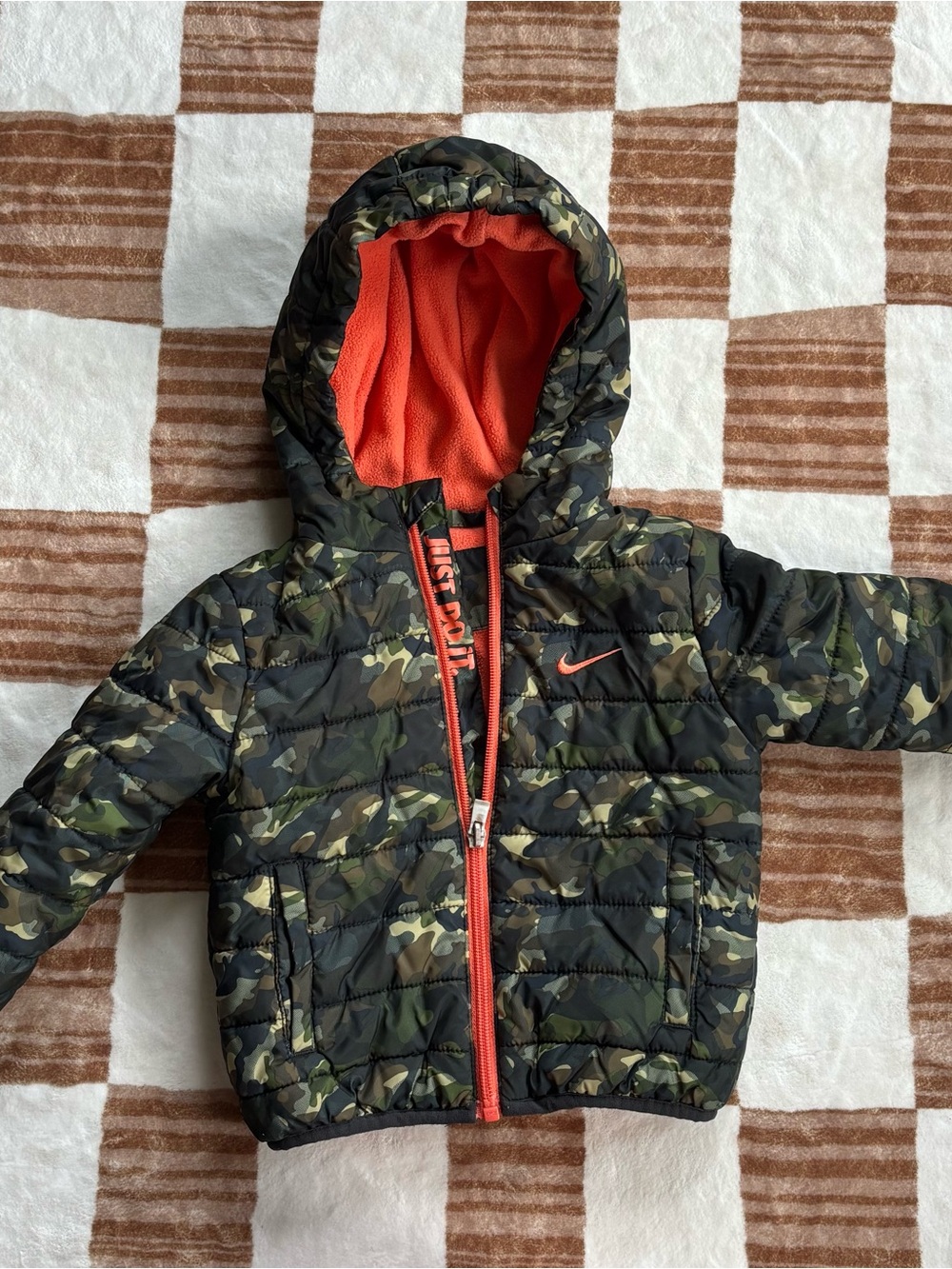 Nike Orange Fleece-Lined Jacket